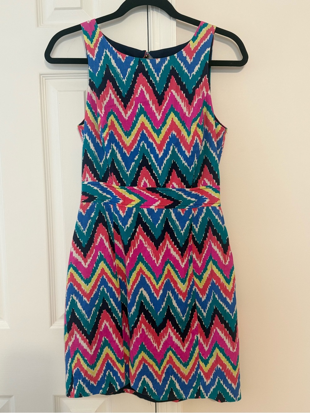 Lilly Pulitzer Kirkland Hearts A Flutter Chevron Dress Size 2